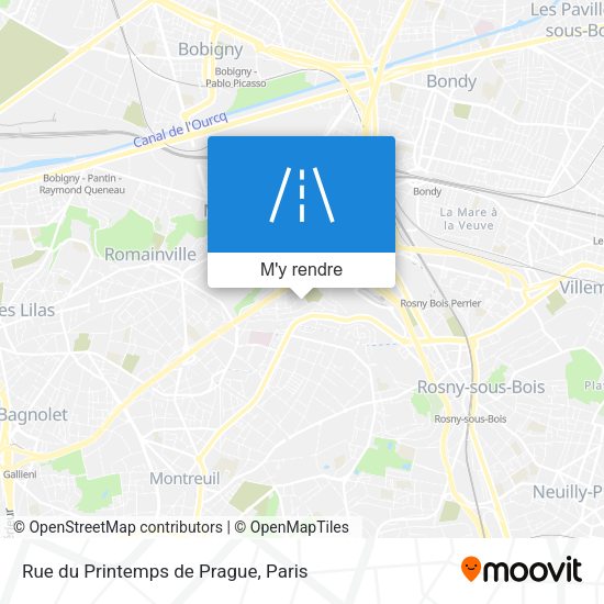Rue du Printemps de Prague plan