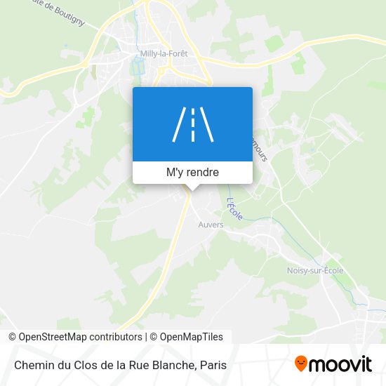 Chemin du Clos de la Rue Blanche plan