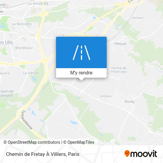 Chemin de Fretay À Villiers plan