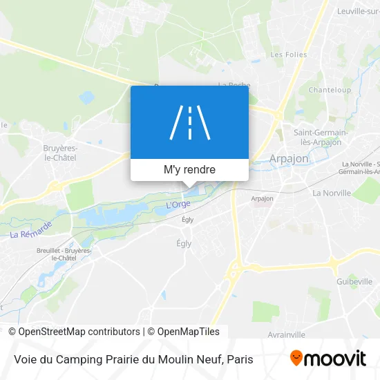 Voie du Camping Prairie du Moulin Neuf plan