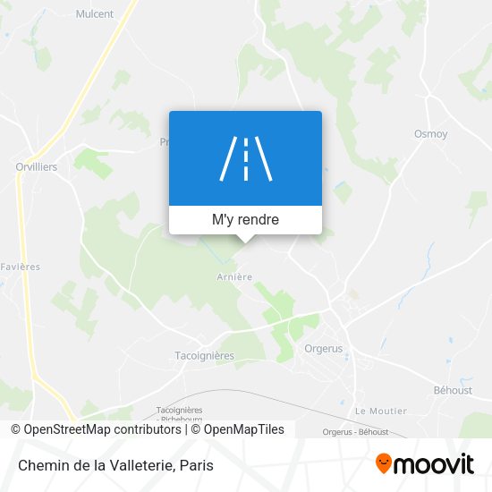 Chemin de la Valleterie plan