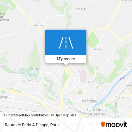 Route de Paris À Dieppe plan