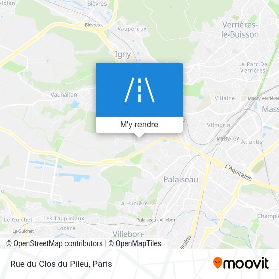 Rue du Clos du Pileu plan
