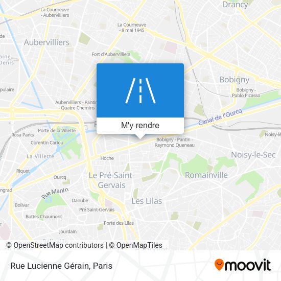 Rue Lucienne Gérain plan