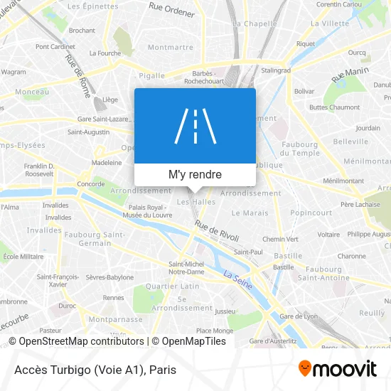 Accès Turbigo (Voie A1) plan