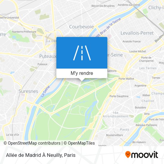 Allée de Madrid À Neuilly plan