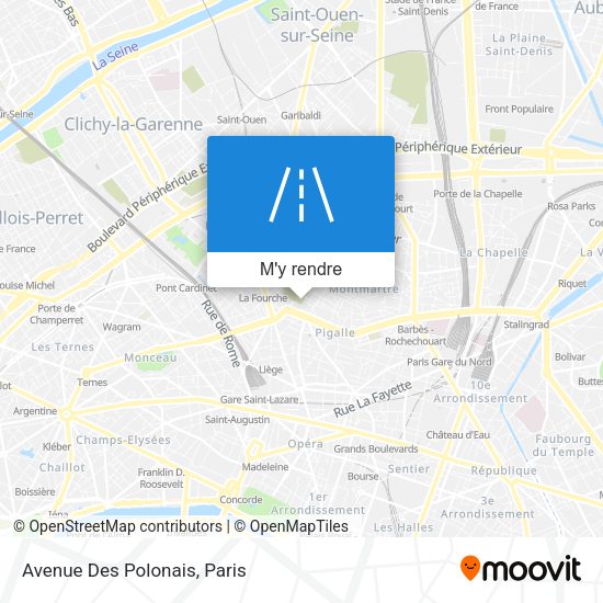 Avenue Des Polonais plan