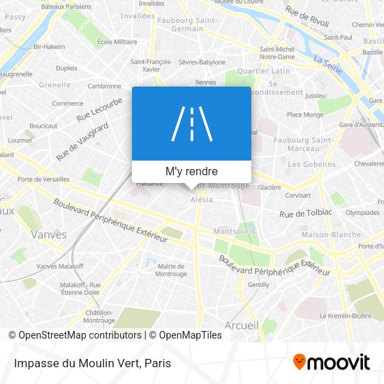 Impasse du Moulin Vert plan