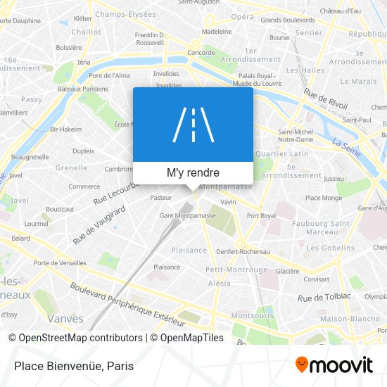Place Bienvenüe plan