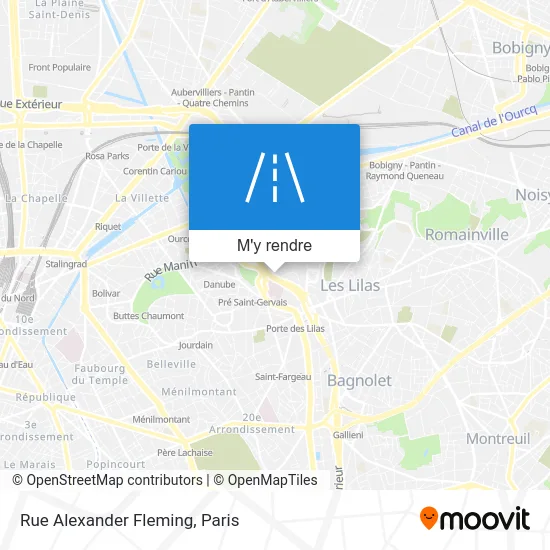 Rue Alexander Fleming plan