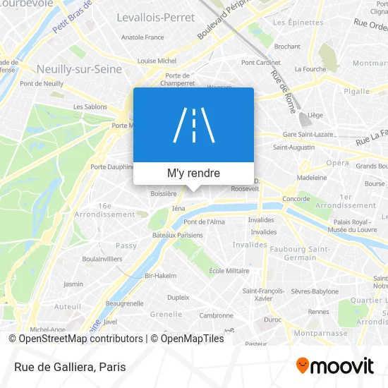 Rue de Galliera plan