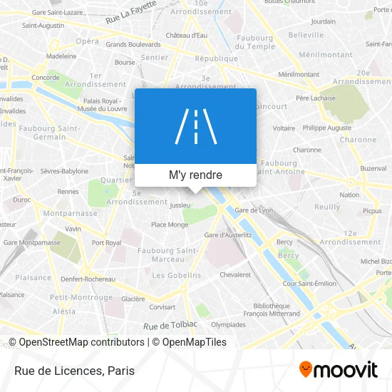 Rue de Licences plan