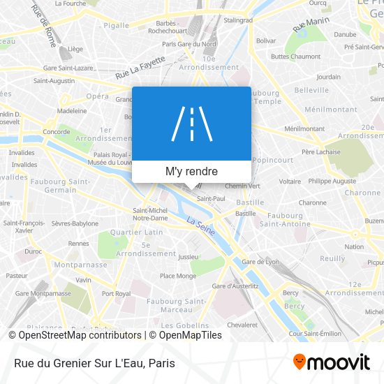 Rue du Grenier Sur L'Eau plan