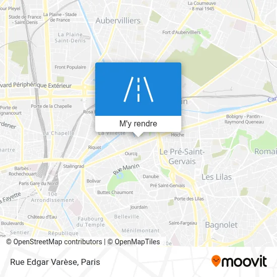 Rue Edgar Varèse plan