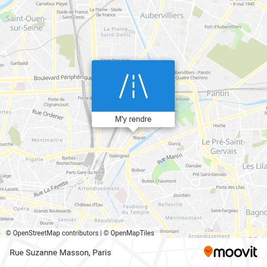 Rue Suzanne Masson plan