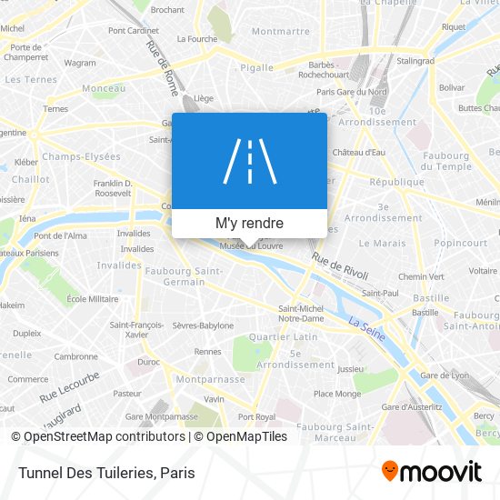 Tunnel Des Tuileries plan