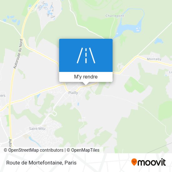 Route de Mortefontaine plan