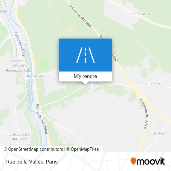 Rue de la Vallée plan