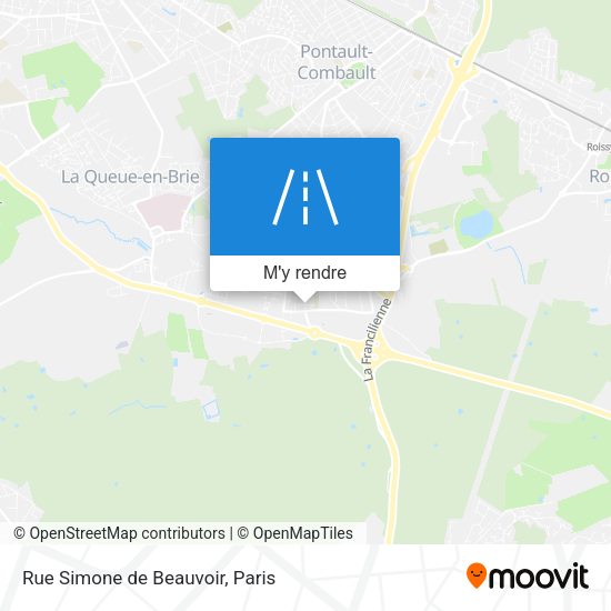 Rue Simone de Beauvoir plan