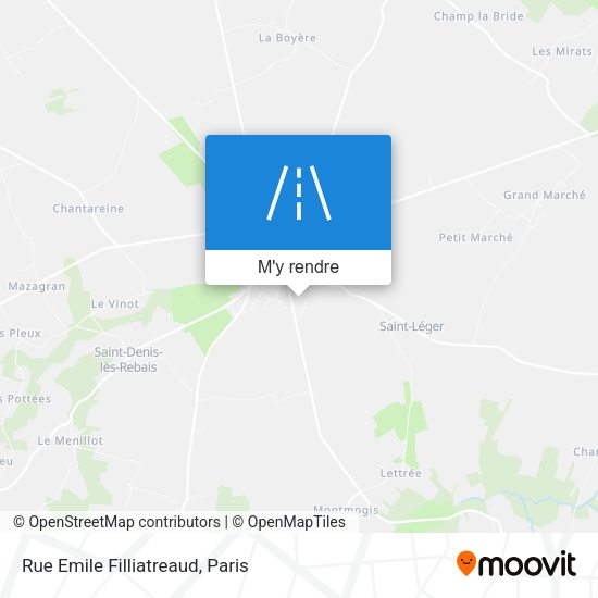 Rue Emile Filliatreaud plan