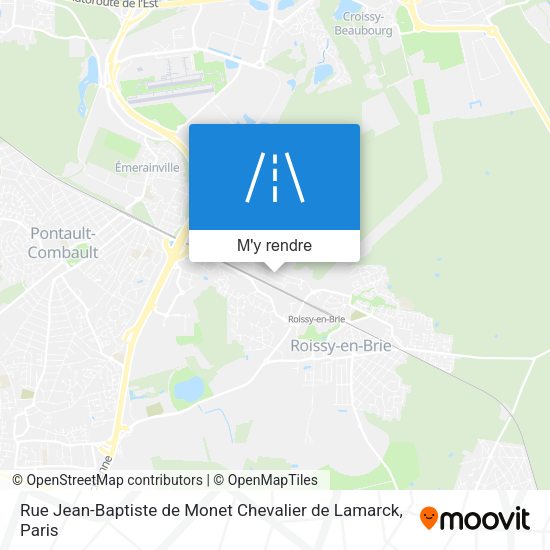 Rue Jean-Baptiste de Monet Chevalier de Lamarck plan