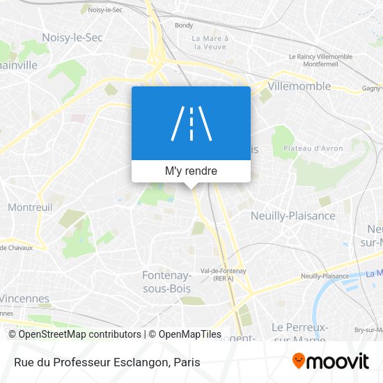 Rue du Professeur Esclangon plan