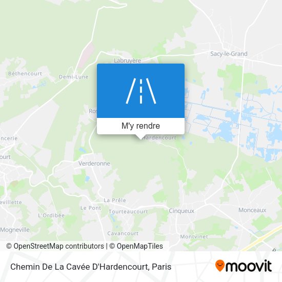 Chemin De La Cavée D'Hardencourt plan
