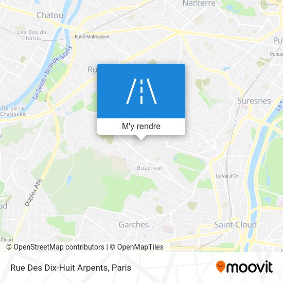 Rue Des Dix-Huit Arpents plan