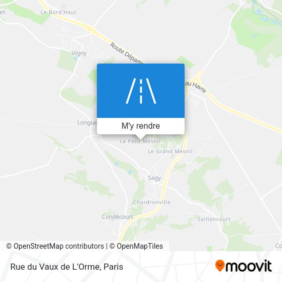 Rue du Vaux de L'Orme plan