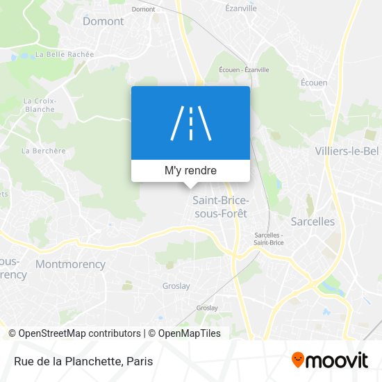 Rue de la Planchette plan