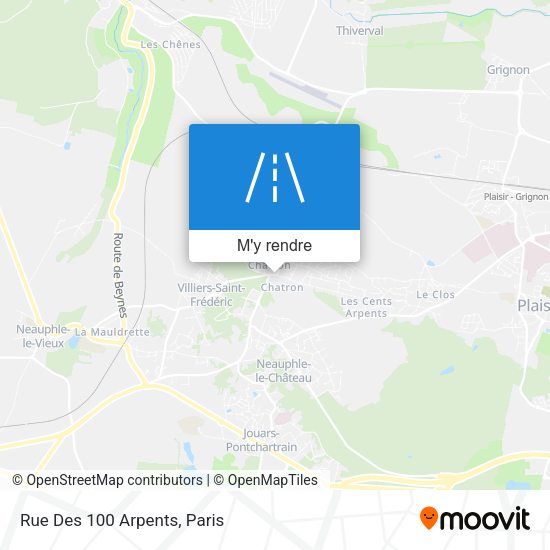 Rue Des 100 Arpents plan