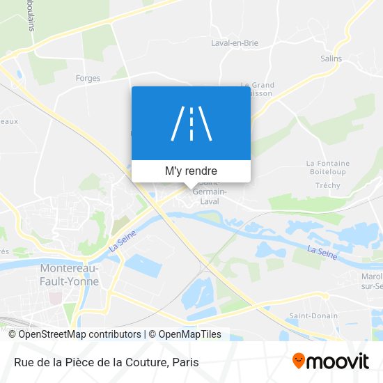 Rue de la Pièce de la Couture plan