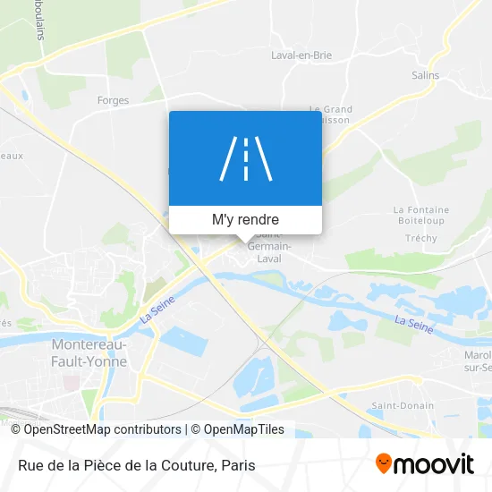 Rue de la Pièce de la Couture plan