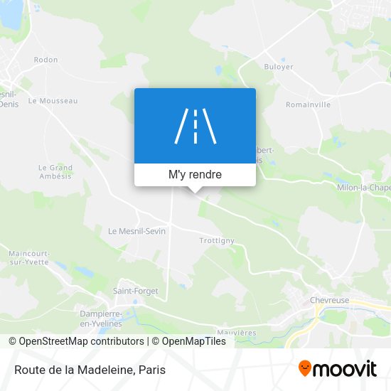 Route de la Madeleine plan