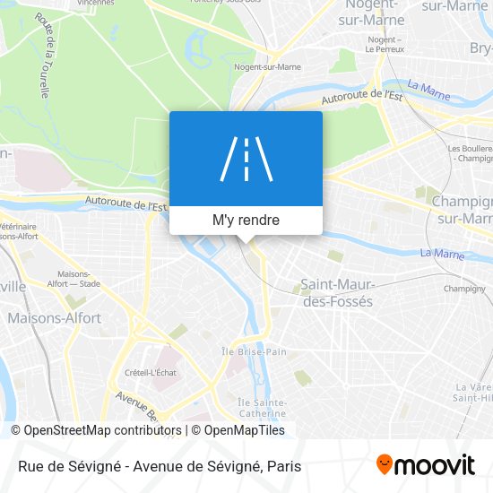 Rue de Sévigné - Avenue de Sévigné plan