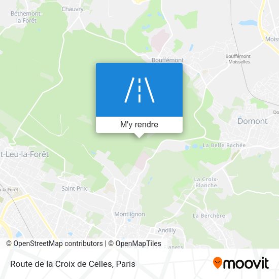 Route de la Croix de Celles plan