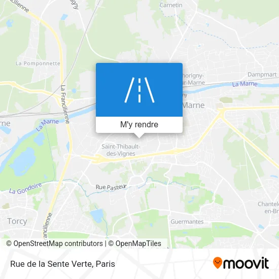 Rue de la Sente Verte plan