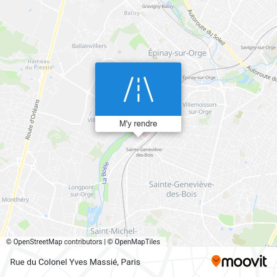 Rue du Colonel Yves Massié plan