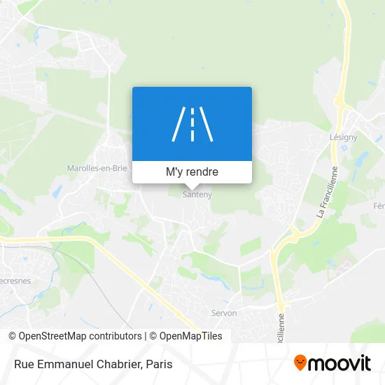 Rue Emmanuel Chabrier plan