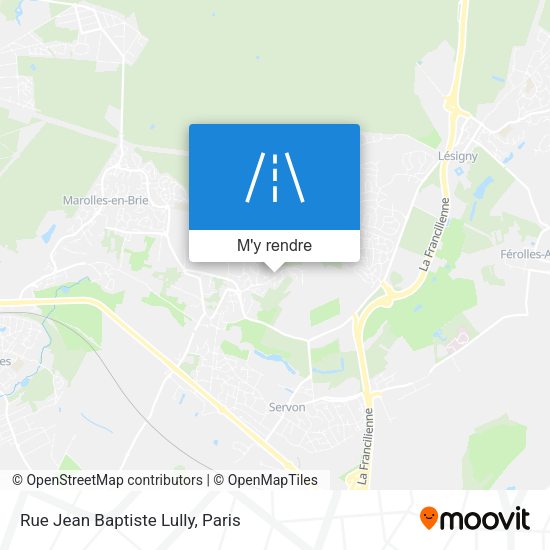 Rue Jean Baptiste Lully plan