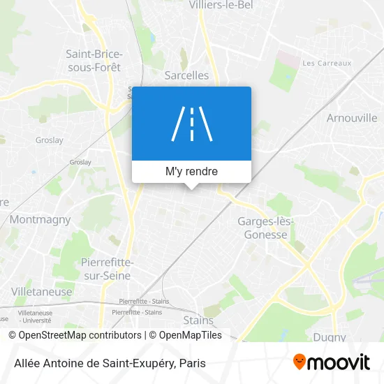 Allée Antoine de Saint-Exupéry plan