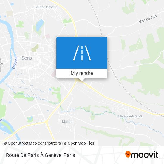 Route De Paris À Genève plan