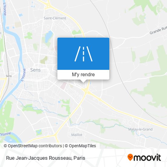 Rue Jean-Jacques Rousseau plan