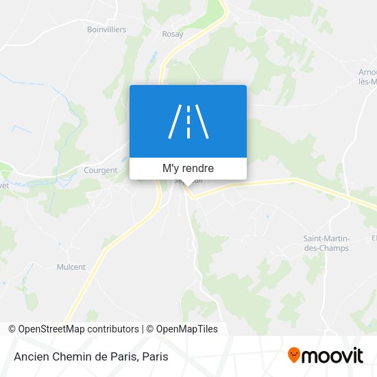 Ancien Chemin de Paris plan