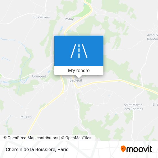 Chemin de la Boissière plan
