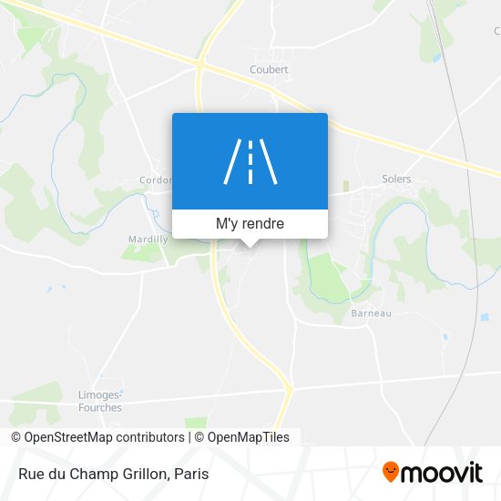 Rue du Champ Grillon plan