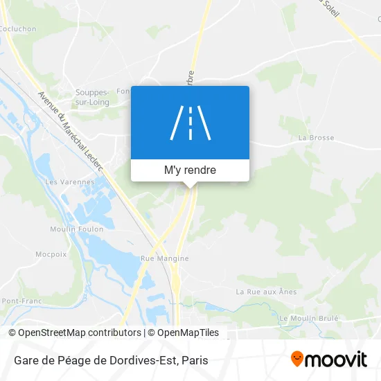 Gare de Péage de Dordives-Est plan