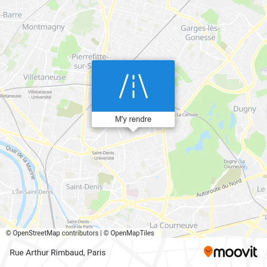 Rue Arthur Rimbaud plan