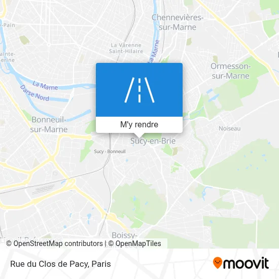 Rue du Clos de Pacy plan