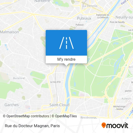 Rue du Docteur Magnan plan